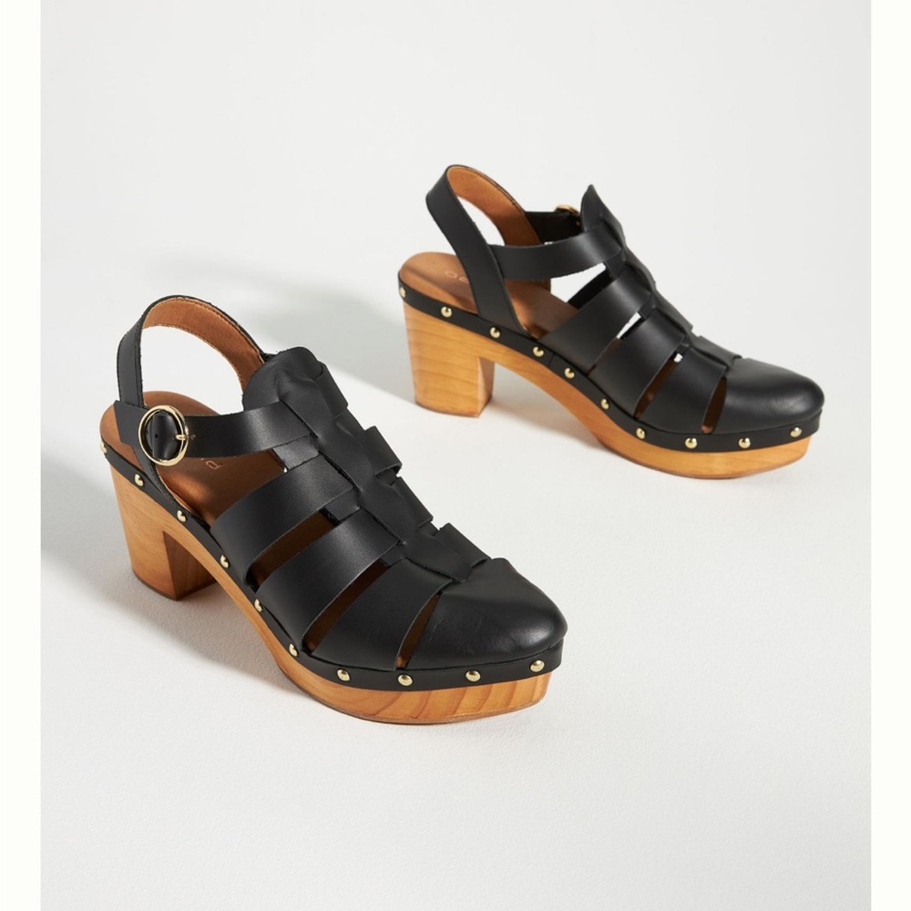 NEW Anthropologie Pilcro fisherman clog heel